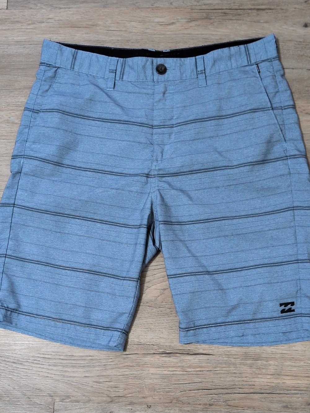 Billabong Men's Light Blue Striped Hybrid Shorts